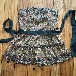Anthropologie Floreat bohemian style tiered sleeveless top, size 4